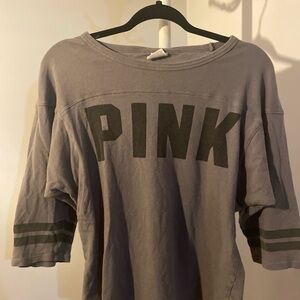PINK Victoria's Secret Charcoal Top